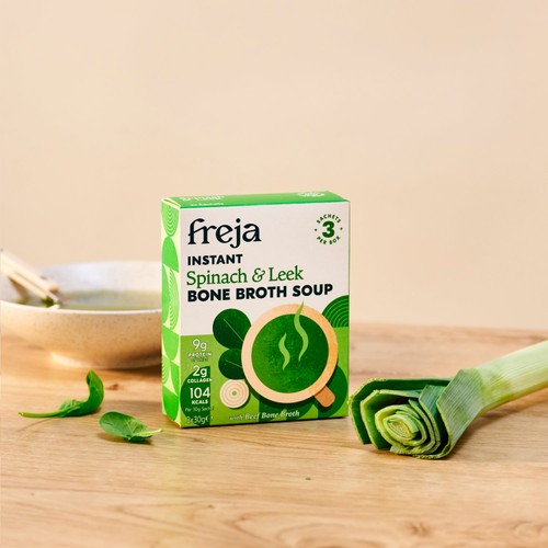 Freja Instant Spinach & Leek Bone Broth Soup