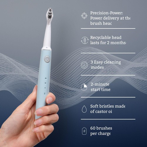 Waken Rechargeable Sonic Toothbrush - Mint Blue