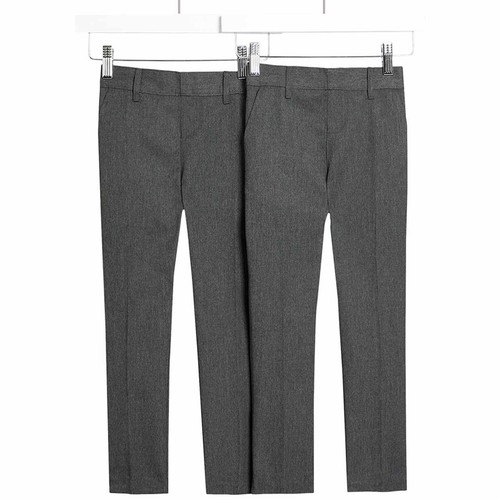 M&S Boys Skinny Leg School Trousers, 12-13 Years, Grey