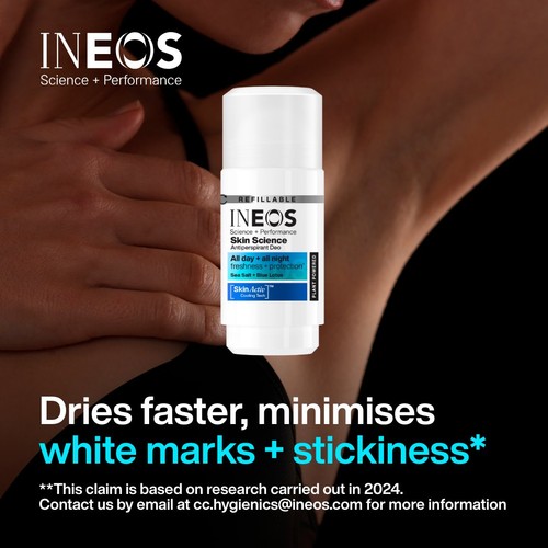 INEOS Antiperspirant Deodorant Roll On Refill Sea Salt + Blue Lotus
