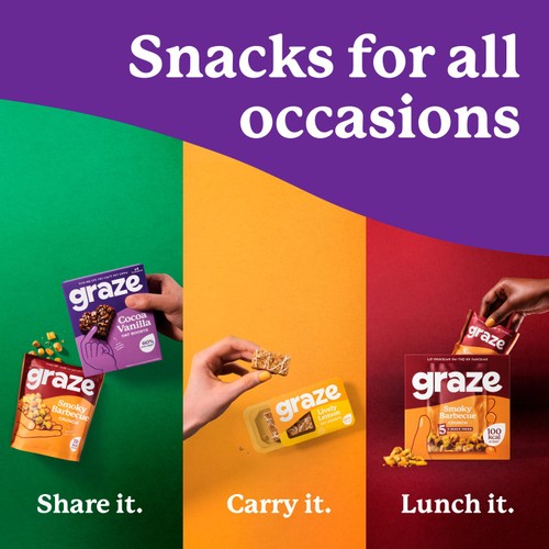 Graze Cocoa Vanilla Oat Boosts Flapjack Snack