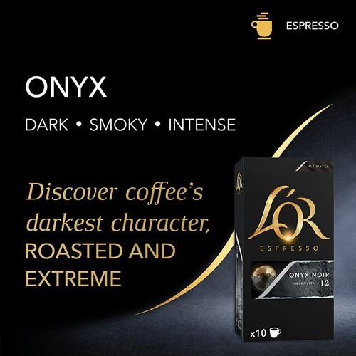 L'OR Onyx Coffee Pods x10 Intensity 12