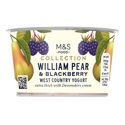 M&S Collection William Pear & Blackberry West Country Yogurt