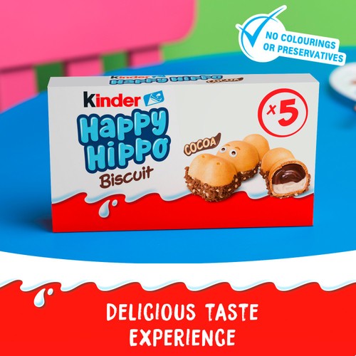 Kinder Happy Hippo Milk & Cocoa Cream Biscuits
