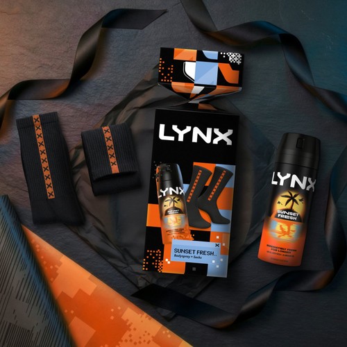 Lynx Bodyspray + Socks Sunset Fresh Cracker Gift Set