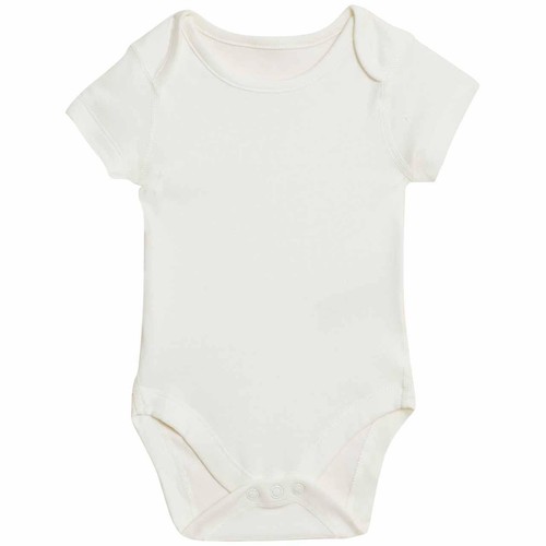 M&S 7pk Lion Bodysuits, 0-3 M, Grey Mix