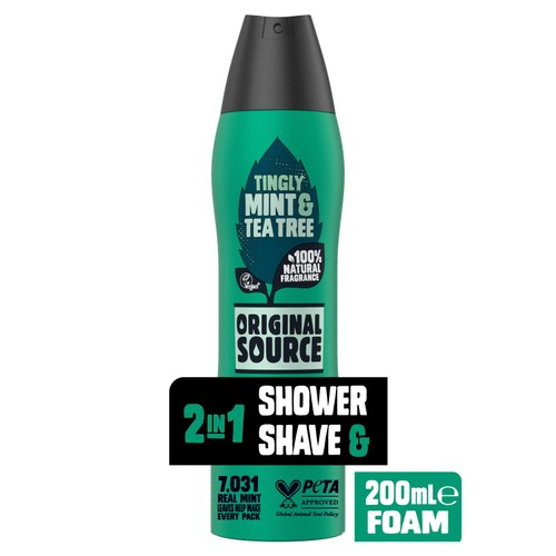Original Source Tingly Mint and Tea Tree Foaming Shower Gel
