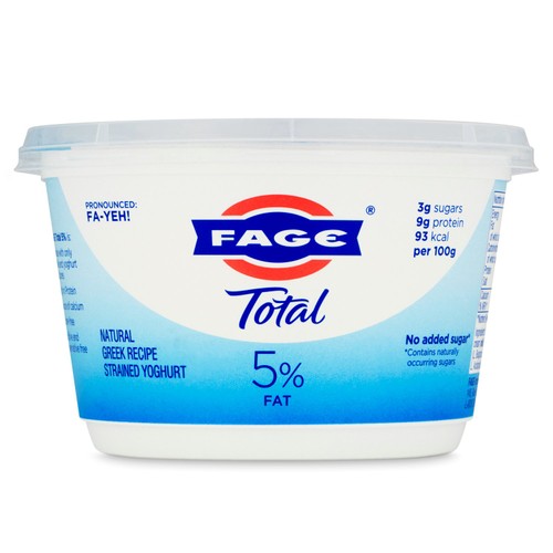 Fage Total 5% Fat Natural Greek Recipe Strained Yoghurt