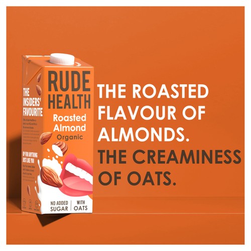 Rude Health Organic Roasted Almond Oat Drink Longlife