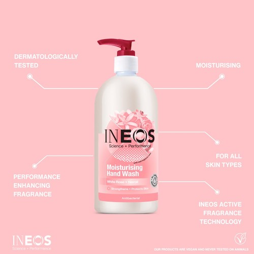 INEOS Moisturising Hand Wash White Rose & Neroli
