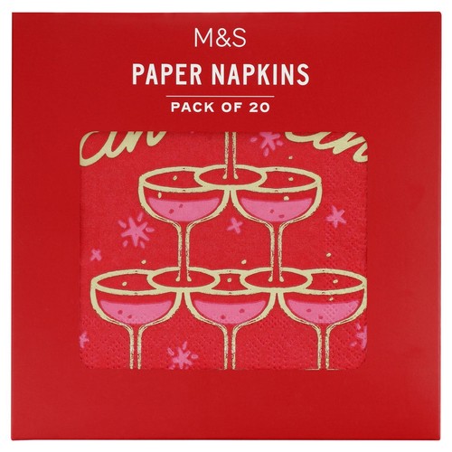 M&S Paper Napkins Champagne