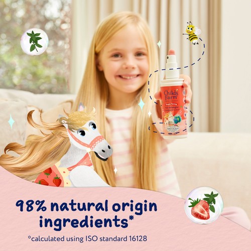 Childs Farm Tangle Taming 3 in 1 Hair Detangler Strawberry & Mint