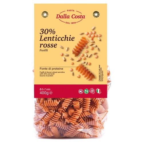 Dalla Costa Harmony Life Pasta Fusilli with Red Lentils