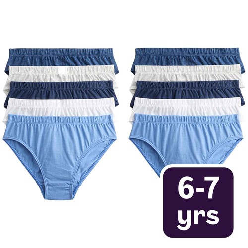 M&S Blue Nautical Briefs, 6-7 Years, Blue Mix