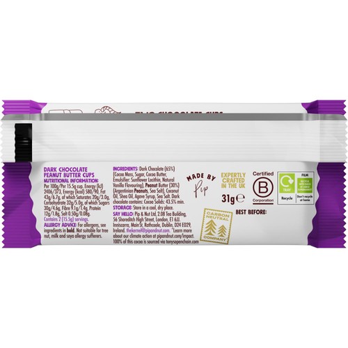 Pip & Nut Dark Chocolate Peanut Butter Cups