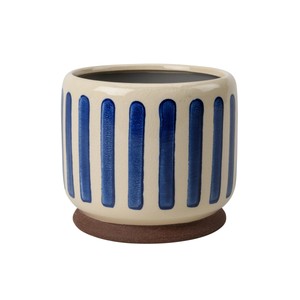 Burgon & Ball Collectors Indoor Pot 18cm Creme Geo