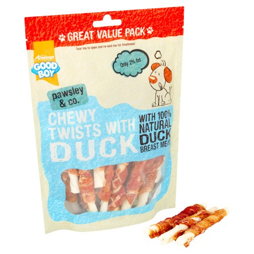 Good Boy Chewy Twists with Duck Dog Treats