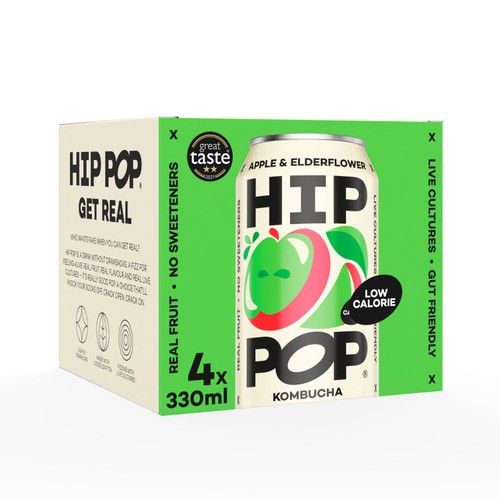Hip Pop Apple & Elderflower Kombucha