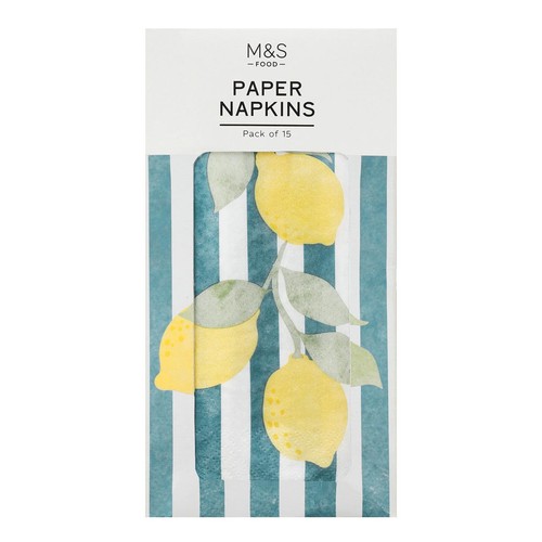 M&S Lemon Guest Napkins