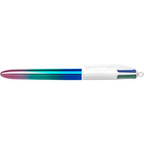 BIC 4 Colours Gradient Retractable Ballpoint Pens, Pack of 5