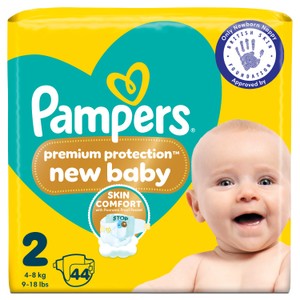 Pampers New Baby Nappies, Size 2 (4-8kg) Jumbo+ Pack