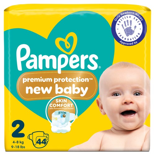 Pampers New Baby Nappies, Size 2 (4-8kg) Essential Pack