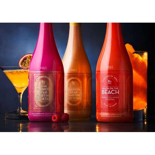 M&S Pink Passion Star Martini Cocktail