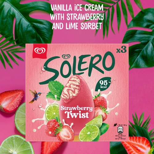 Solero Strawberry Twist Ice Cream Sticks