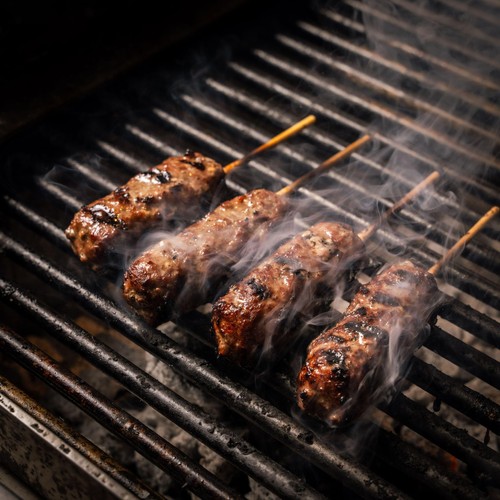 Hawksmoor BBQ Beef and Bone Marrow Skewers 