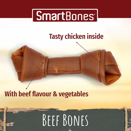 SmartBones 2 Medium Beef Rawhide Free Bone Dog Treats