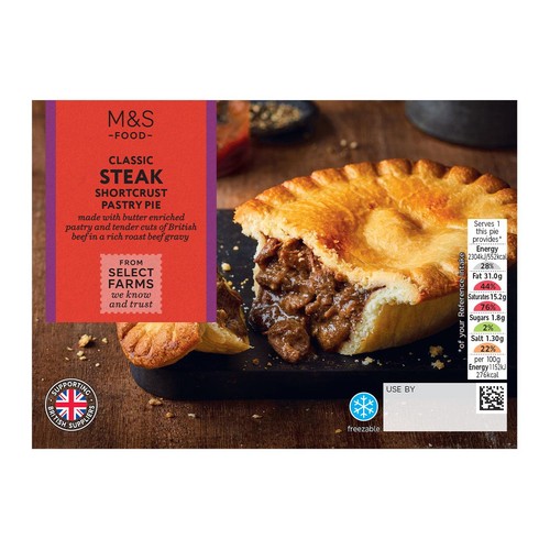 M&S Steak Shortcrust Pastry Pie