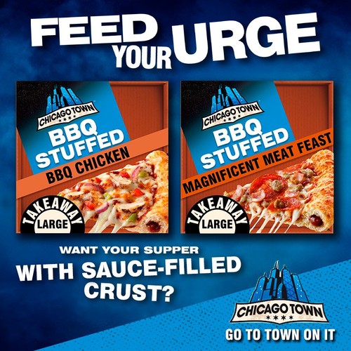 Chicago Town Takeaway BBQ Stuffed Crust Magnificent Meat Feast Pizza
