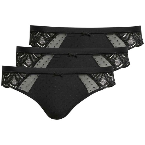 M&S Womens Amelia Lace Bikini Knickers, Size 8, Black