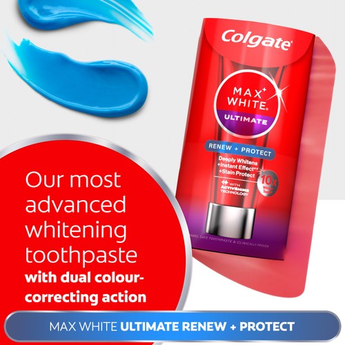 Colgate Max White Ultimate Renewal At Home Teeth Whitening Toothpaste