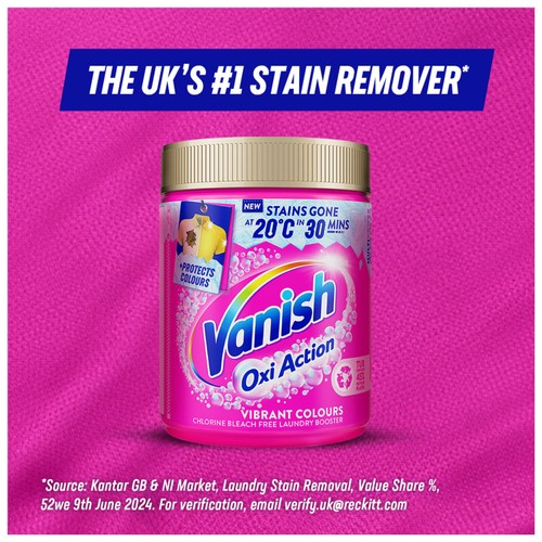 Vanish Oxi Action Powder Fabric Stain Remover Powder Colours 