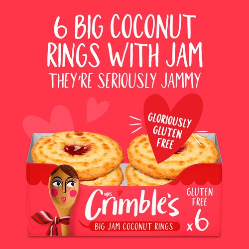 Mrs Crimble's Gluten Free Jam Coconut Rings