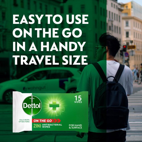 Dettol Antibacterial Wipes 2-in-1 Hands and Surfaces