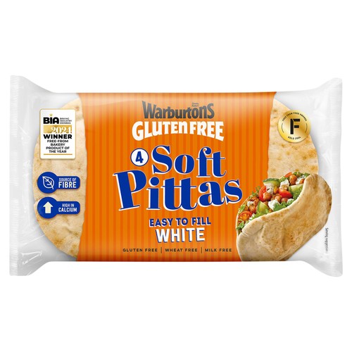 Warburtons GF 4 Soft White Pittas