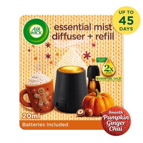 Airwick Essential Mist Smooth Pumpkin Ginger Chai Kit