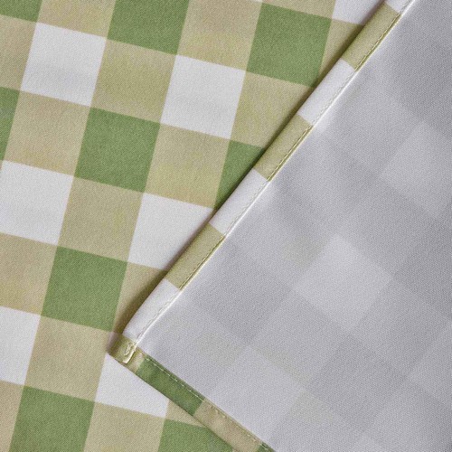 M&S Gingham Wipe Clean Tablecloth, Green Mix