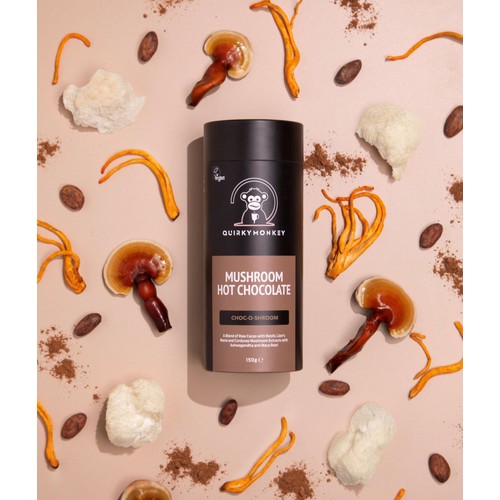 QuirkyMonkey Mushroom Instant Hot Chocolate (No Added Sugar)