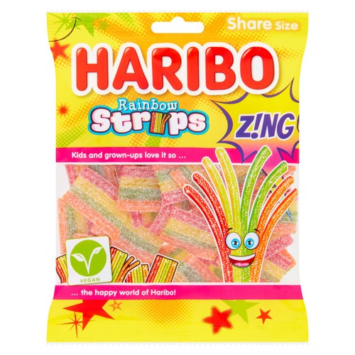 Haribo Rainbow Strips Zing