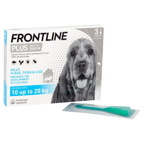 FRONTLINE Plus Flea & Tick Treatment Medium Dog 10-20kg