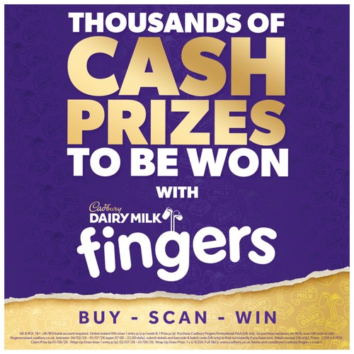 Cadbury Dairy Milk Fingers Milk Chocolate Biscuits