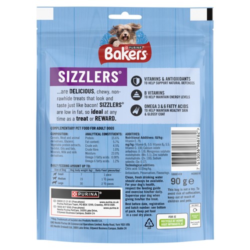 Bakers Sizzlers Bacon Dog Treats