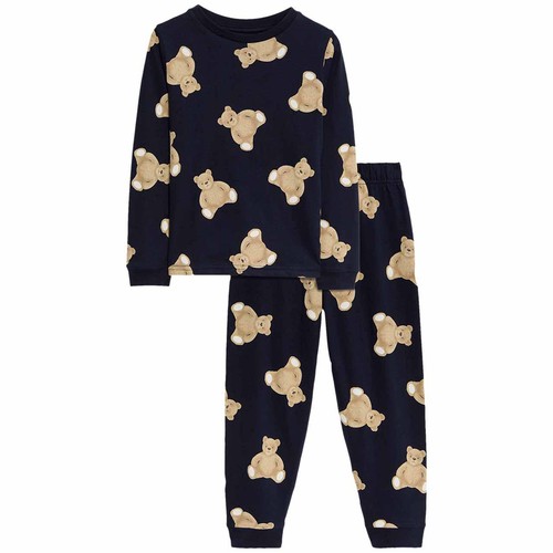 M&S Spencer Bear Pyjamas, 2-3 Years, Navy Ocado