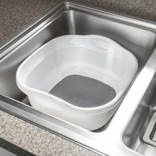 Addis Premium Soft Touch Washing Up Bowl, White / Grey