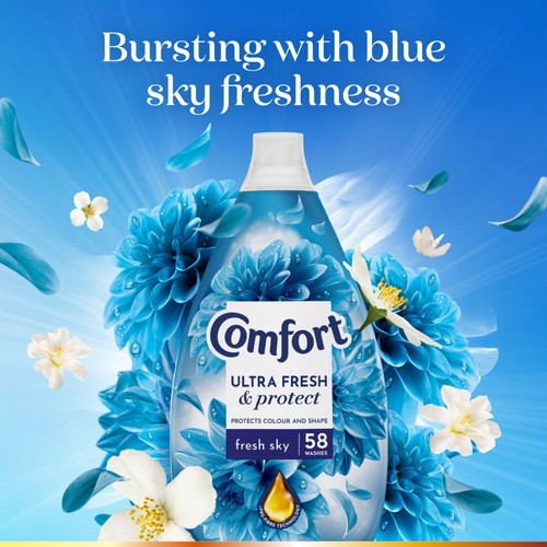 Comfort Intense Ultra Concentrated Fabric Conditioner Freshsky 58 Wash