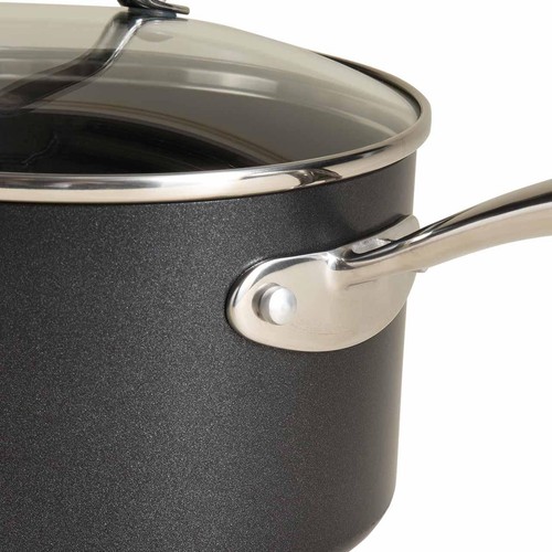 M&S 5 Piece Aluminium Non-Stick Pan Set, Black