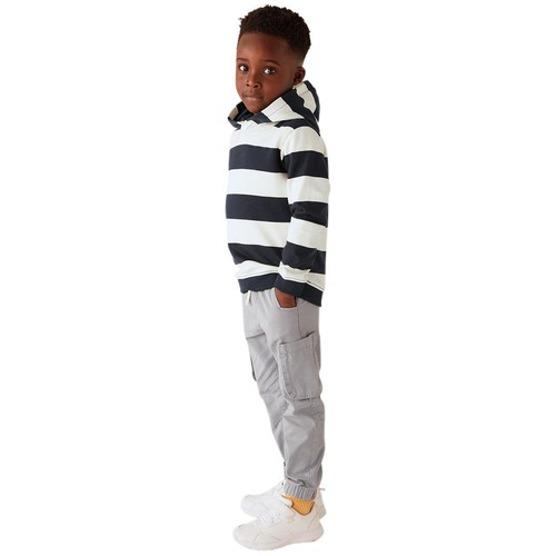 M&S Boys Pure Cotton Striped Hoodie, 4-5 Years